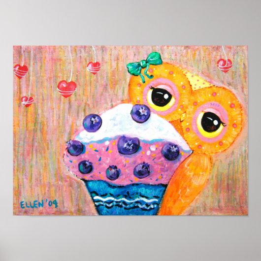 Blueberry Cupcake Love Poster (Voorkant)