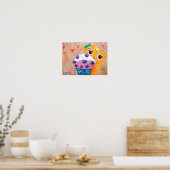 Blueberry Cupcake Love Poster (Keuken)