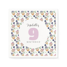 Blueberry Cupcakes Waterverf Pattern