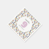 Blueberry Cupcakes Waterverf Pattern Servet (Hoek)