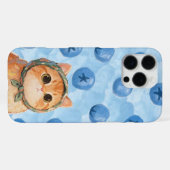Blueberry Cute Cat Phone Case Kawaii Kitten  iPhone Hoesje (Achterkant horizontaal)