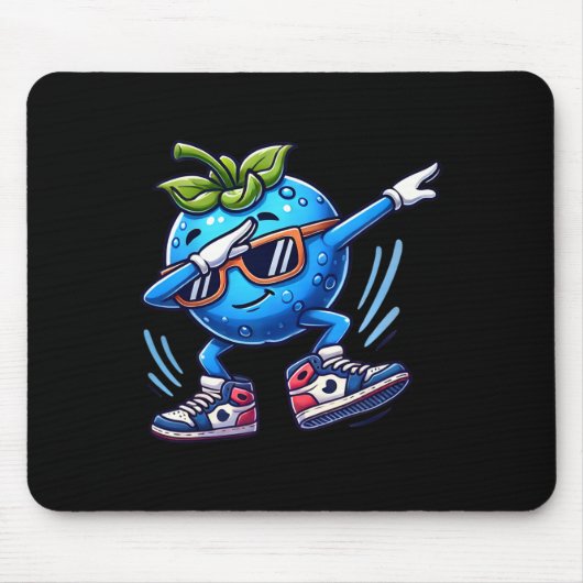 Blueberry Dabbing Dancing Blueberry Fruit Muismat (Voorkant)