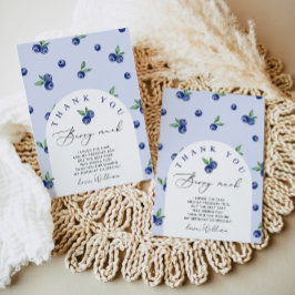 Blueberry dank u bes veel dank u kaart