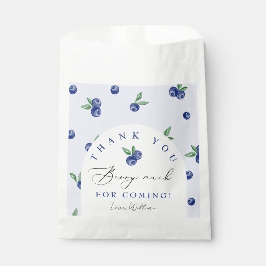 Blueberry dank u bes veel dank u kaart bedankzakje (Voorkant)