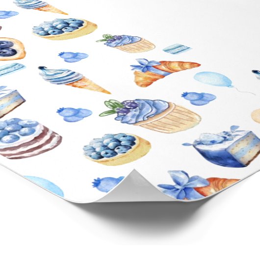 Blueberry Dessert Lover’s Poster (Hoek)