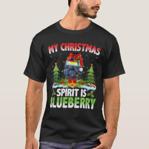 Blueberry Dragen Santa Hoed Kerstmis Spirit is BL T-shirt