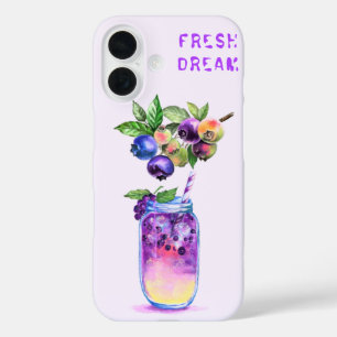 Blueberry Drink iPhone hoesjes - Aangepaste tekst