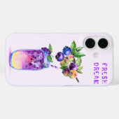Blueberry Drink iPhone hoesjes - Aangepaste tekst (Achterkant (horizontaal))