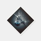 Blueberry duikt in het water servet (Hoek)