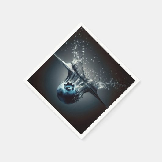 Blueberry duikt in het water servet (Hoek)