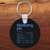 Blueberry E Nutrition Facts Funny Thanksgiving Chr Sleutelhanger (Voorkant)