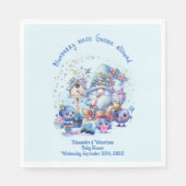 Blueberry en Gnomes Baby shower Papier Servet (Voorkant)