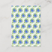 Blueberry Floral Baby Shower Book Request Informatiekaartje (Achterkant)
