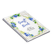 Blueberry Floral Baby Shower Guest Book Notitieboek (Rechterzijde)