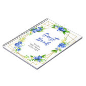 Blueberry Floral Baby Shower Guest Book Notitieboek (Linkerzijde)
