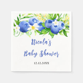 Blueberry Floral Baby Shower Servet