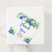 Blueberry Floral Baby Shower Thank You Bedankjes Labels (In situ)