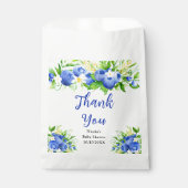 Blueberry Floral Baby Shower Thank You Bedankzakje (Voorkant)