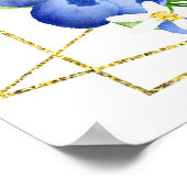 Blueberry Floral Baby Shower Welcome Poster (Hoek)