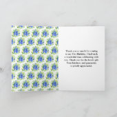 Blueberry Floral Birthday Bedankkaart (Binnen)