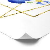 Blueberry Floral Bridal Shower Welcome Sign Poster (Hoek)