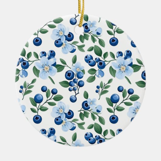 Blueberry Floral Ornament (Voorkant)