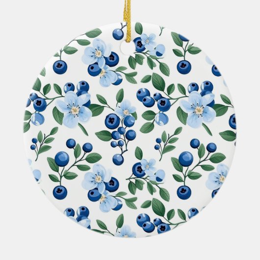 Blueberry Floral Ornament (Achterkant)