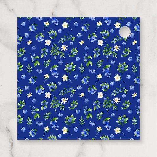 Blueberry Floral verjaardagsfeestje bedankt Bedankjes Labels (Achterkant)