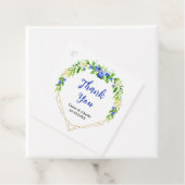 Blueberry Floral Wedding Dank u Bedankjes Labels (In situ)