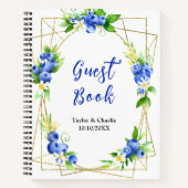 Blueberry Floral Wedding Guest Book Notitieboek (Voorkant)