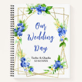 Blueberry Floral Wedding Planner Notitieboek (Voorkant)