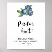 Blueberry - fopspeen jacht baby shower spel poster (Voorkant)
