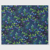 Blueberry Forest Pattern Cadeaupapier (Vlak)