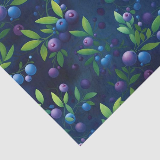 Blueberry Forest Pattern Tissuepapier (Detail)