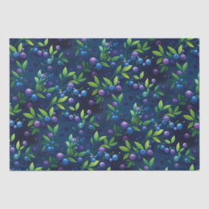 Blueberry Forest Pattern Tissuepapier