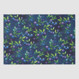 Blueberry Forest Pattern Tissuepapier