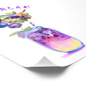 Blueberry fotoprint fruitsap Drink zomer Foto Afdruk (Hoek)