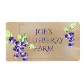 Blueberry Fruit Canning Labels (Voorkant)
