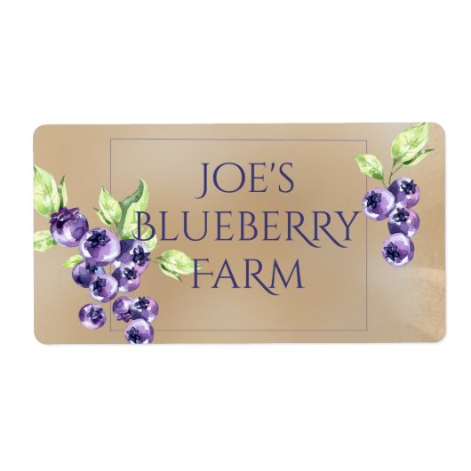 Blueberry Fruit Canning Labels (Voorkant)