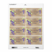 Blueberry Fruit Canning Labels (Full Sheet)