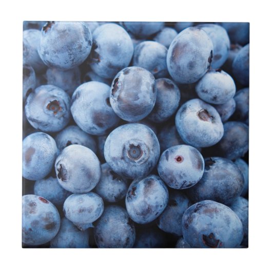 Blueberry Fruit Pattern Tegeltje (Voorkant)