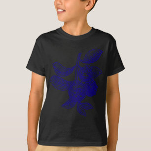 Blueberry Fruit Retro  Art Graphic Gift - B T-shirt