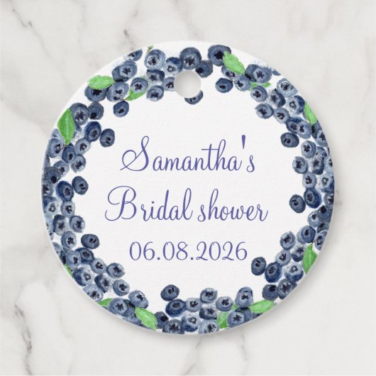 Blueberry Fruits Wedding Party Bedankjes Labels (Voorkant)