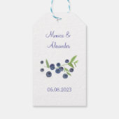 Blueberry Fruits Wedding Party Cadeaulabel (Achterkant)