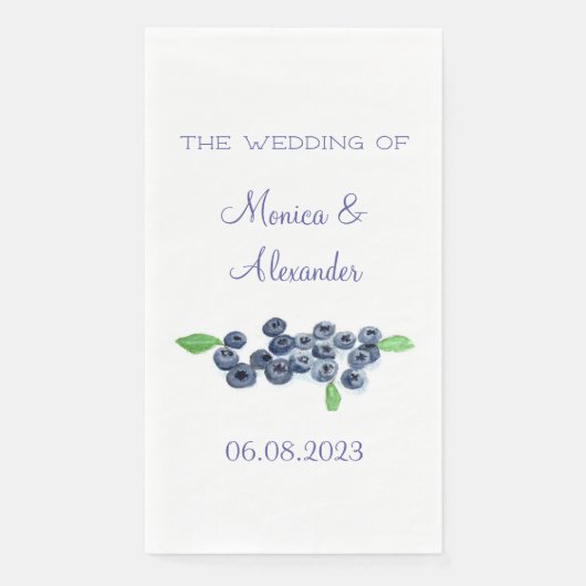 Blueberry Fruits Wedding Party Servet (Voorkant)