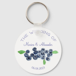 Blueberry Fruits Wedding Party Sleutelhanger