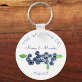 Blueberry Fruits Wedding Party Sleutelhanger (Voorkant)