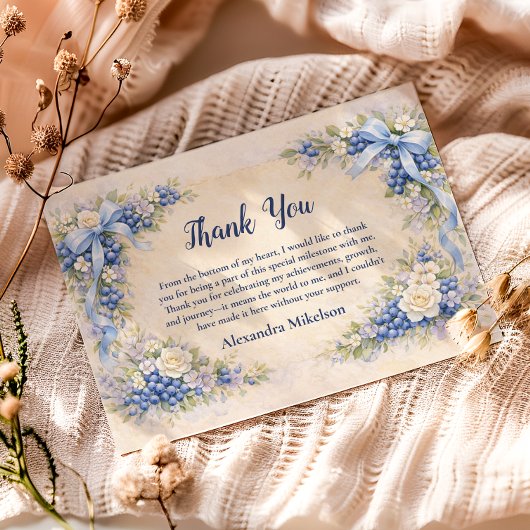 Blueberry Garden Berry First 1st Birthday Bedankkaart