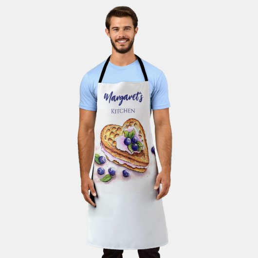 Blueberry gepersonaliseerd bakker Schort (Gedragen)