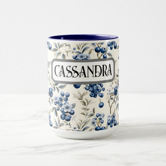  Blueberry gepersonaliseerde mok (Midden)